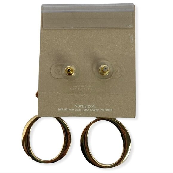 NWT Nordstrom‎ Set of Two Earrings Hoop Studs Stone Dangle Drop Geometric New - Picture 5 of 7